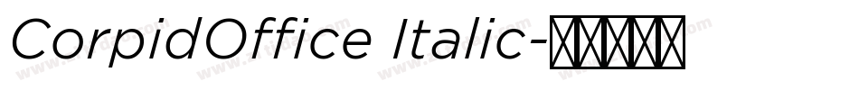 CorpidOffice Italic字体转换